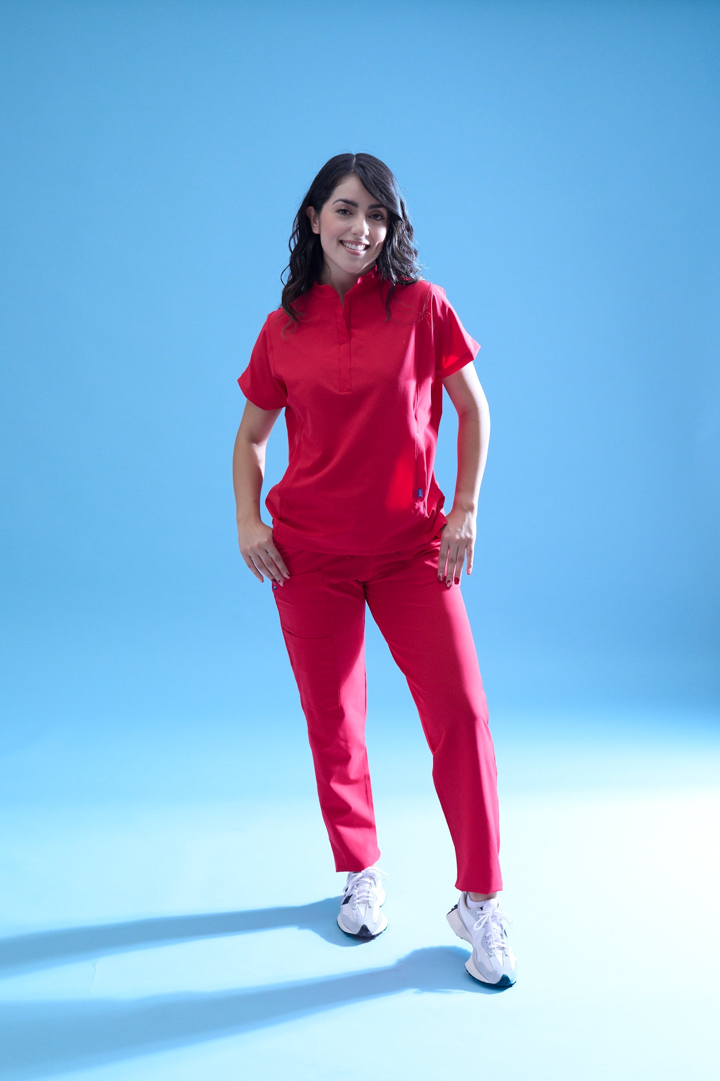 Uniforme corte recto - rojo