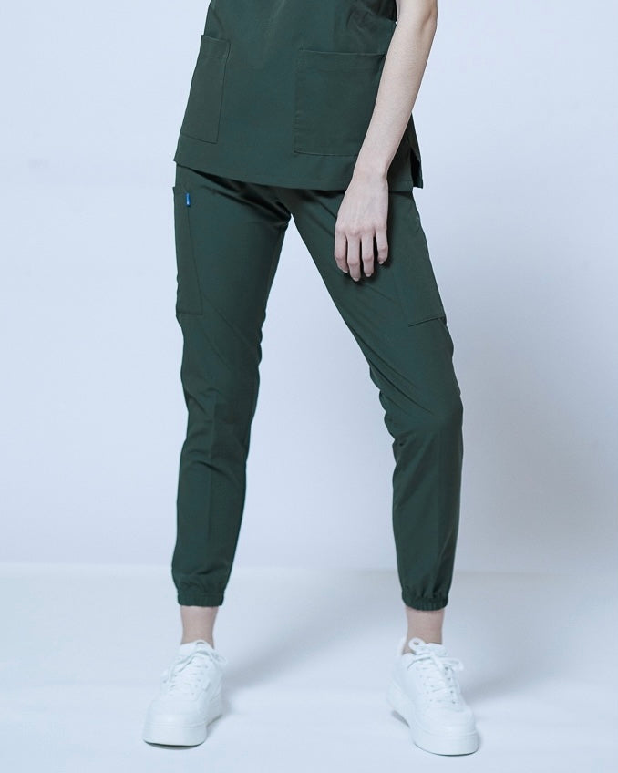 Pantalón verde mujer | stretch antifluidos