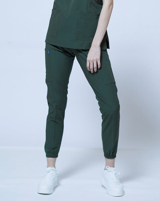 Pantalón verde mujer | stretch antifluidos