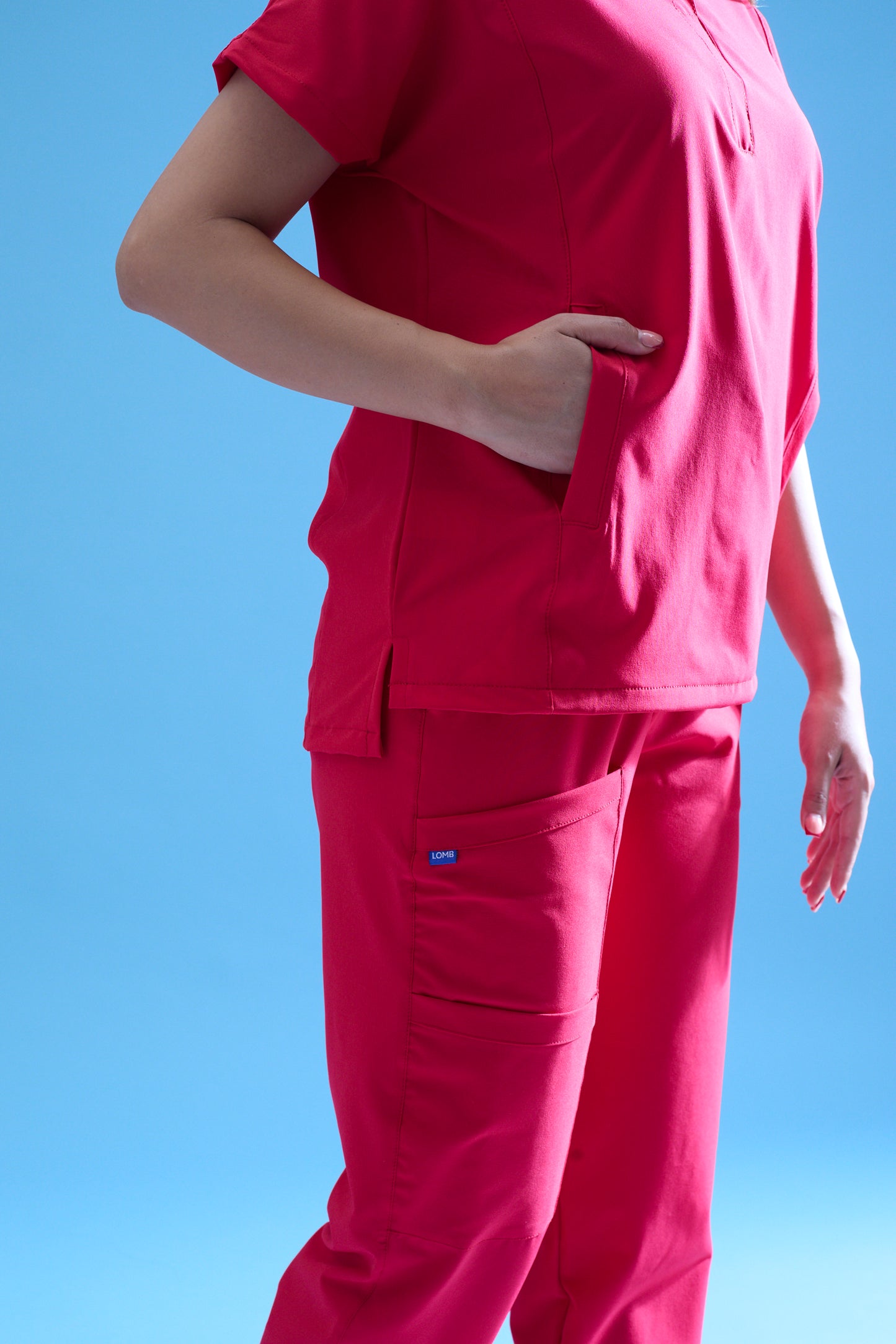 Uniforme corte recto - rojo