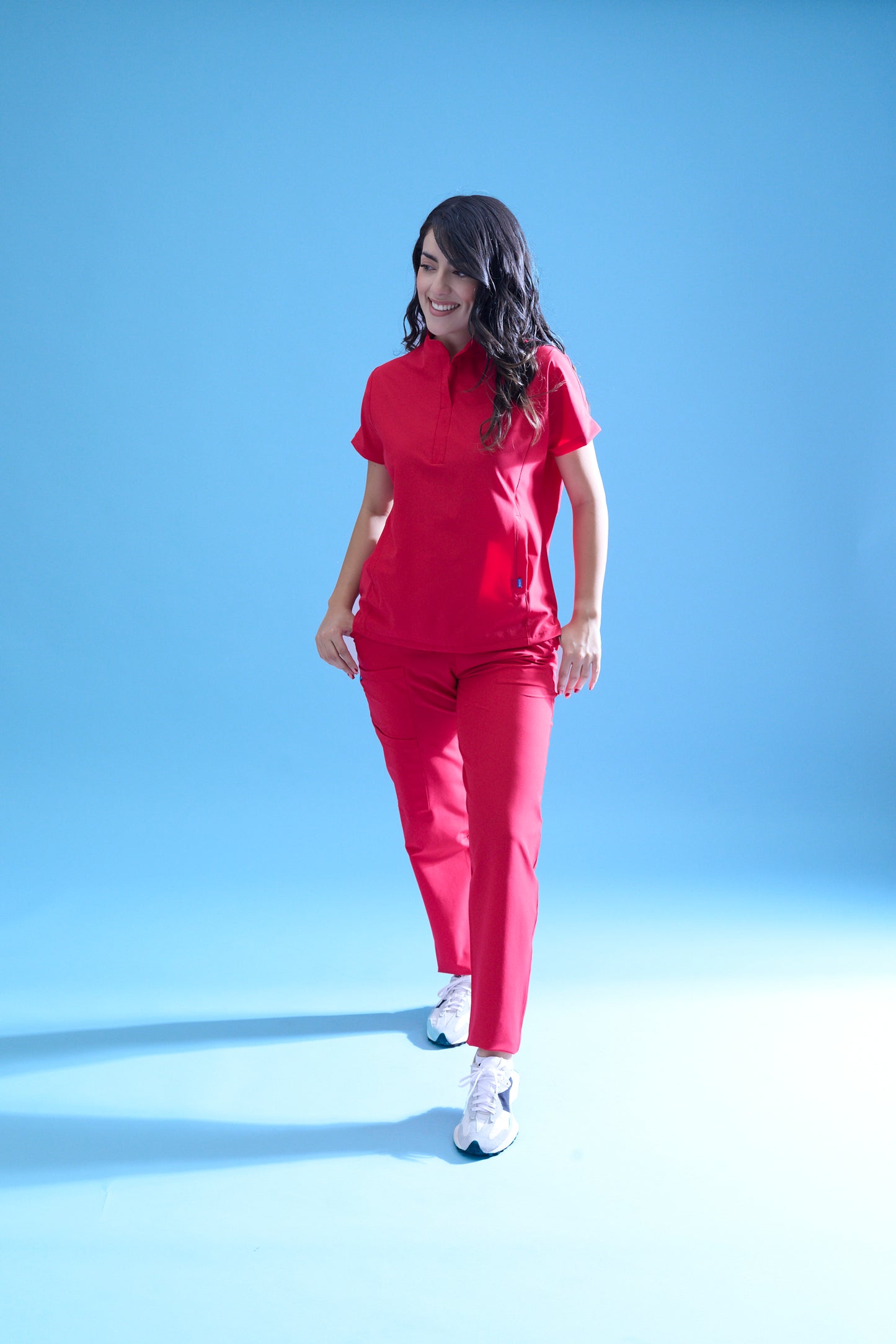 Uniforme corte recto - rojo