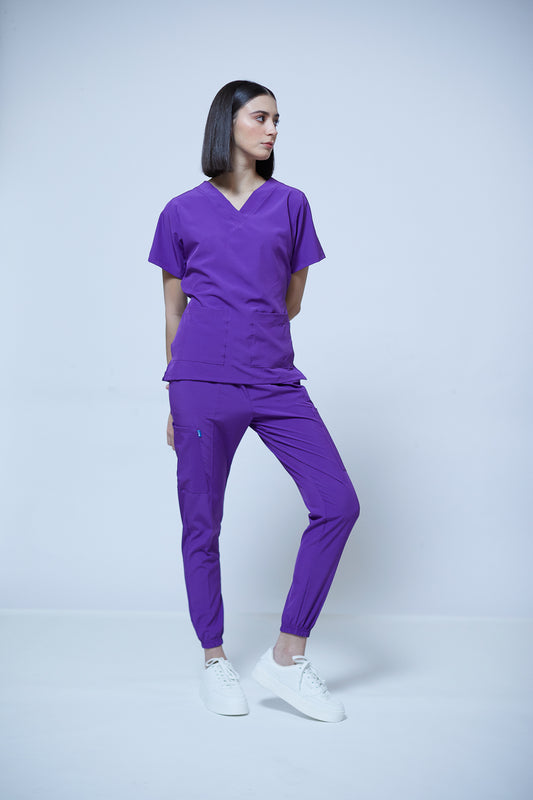 Traje quirúrgico morado | Stretch antifluidos