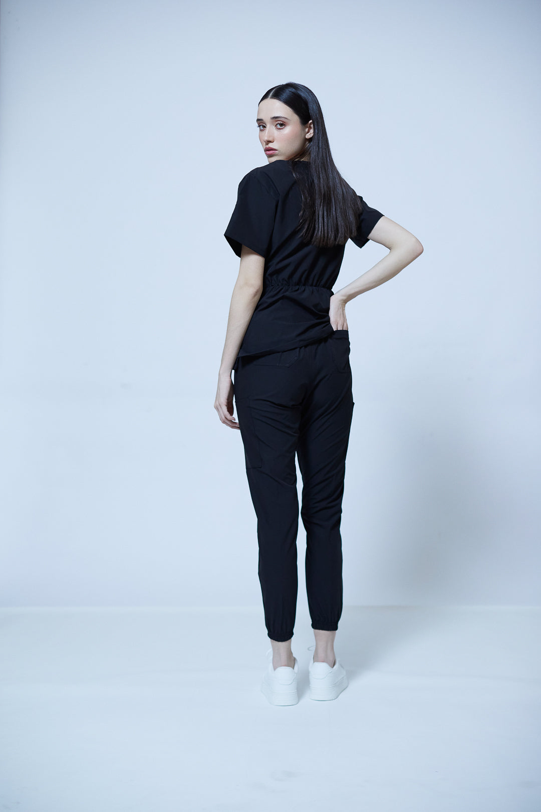 Traje quirúrgico negro | Stretch antifluidos