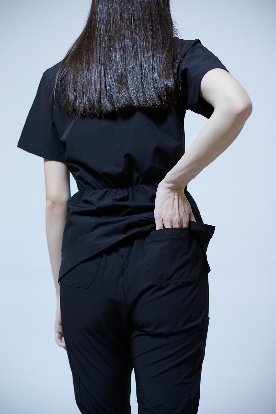 Traje quirúrgico negro | Stretch antifluidos