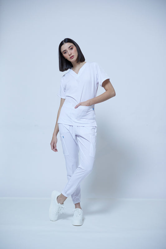 Traje quirúrgico blanco | Stretch antifluidos