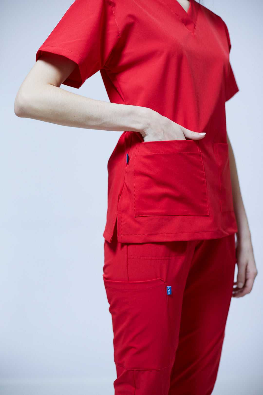 Traje quirúrgico rojo | Stretch antifluidos