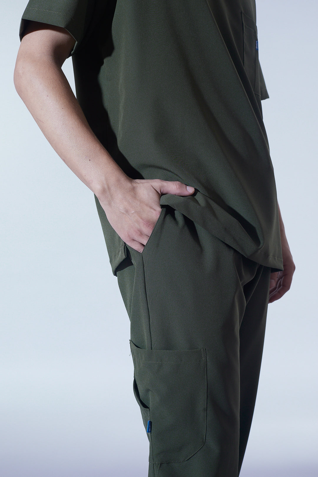 Quirúrgico verde militar | Stretch antifluidos hombre